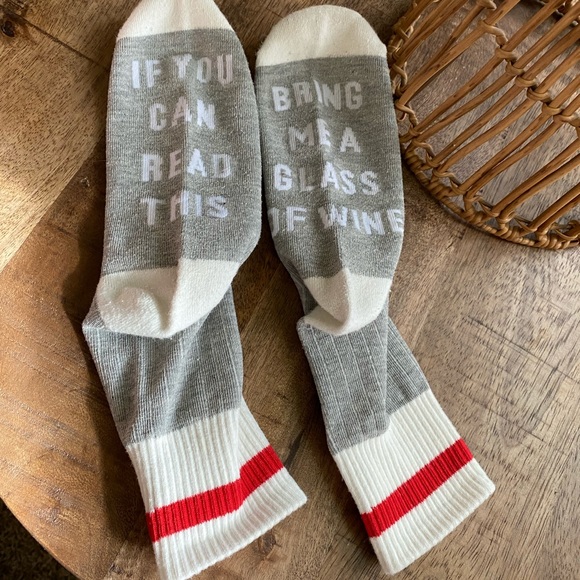 “If you can read this - bring me a glass of wine” Socks - Picture 3 of 6
